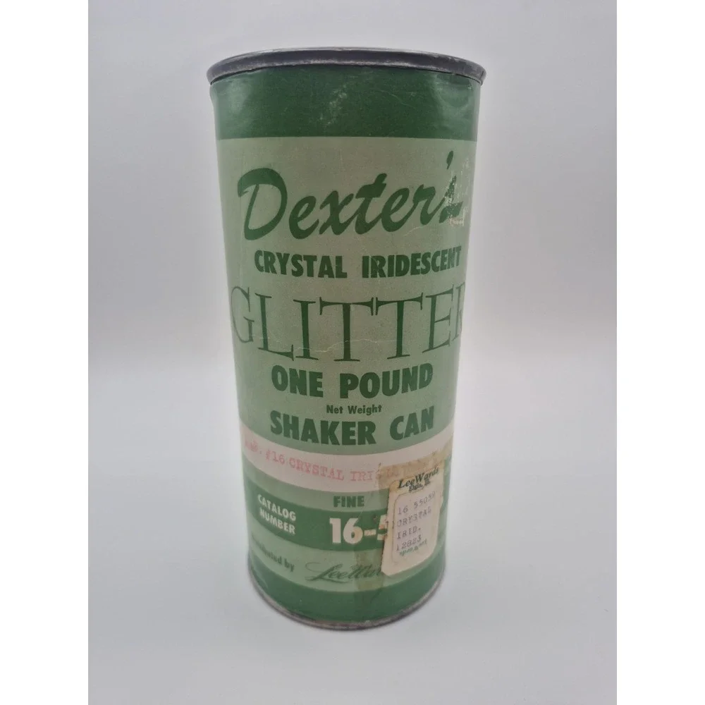 NOS Vintage Dexter's Crystal Iridescent Glitter Shaker Can 1 Pound